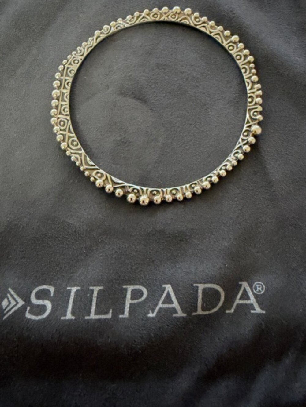 Silpada Sterling Silver Artisan Bangle – Retired